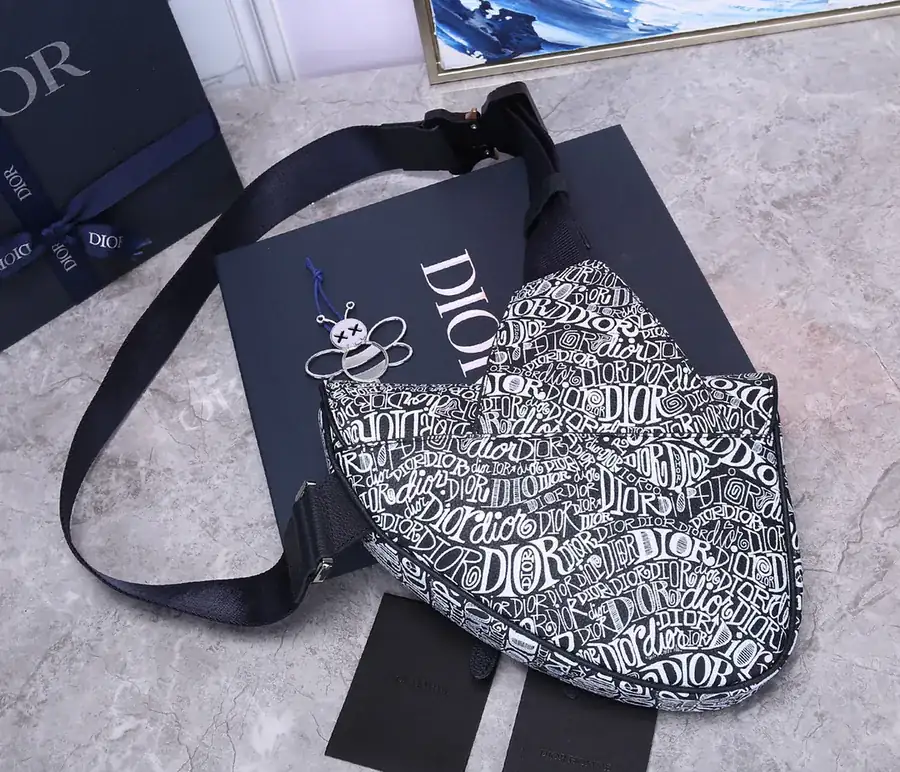 DIOR Saddle Bag New Color Pure Blue Grained Calfskin
