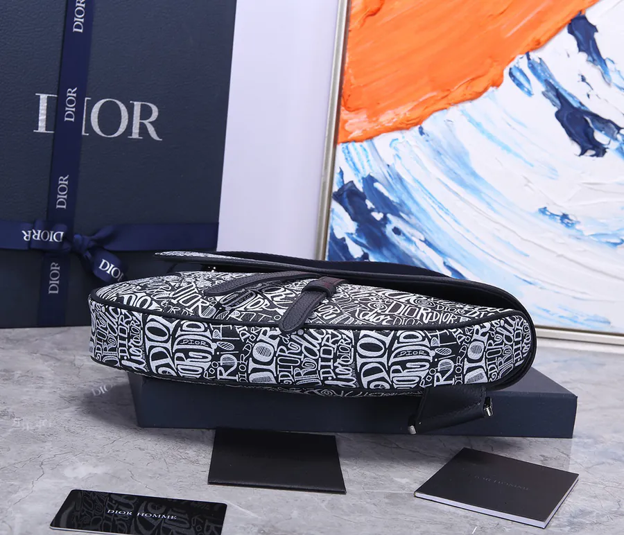 DIOR Saddle Bag New Color Pure Blue Grained Calfskin