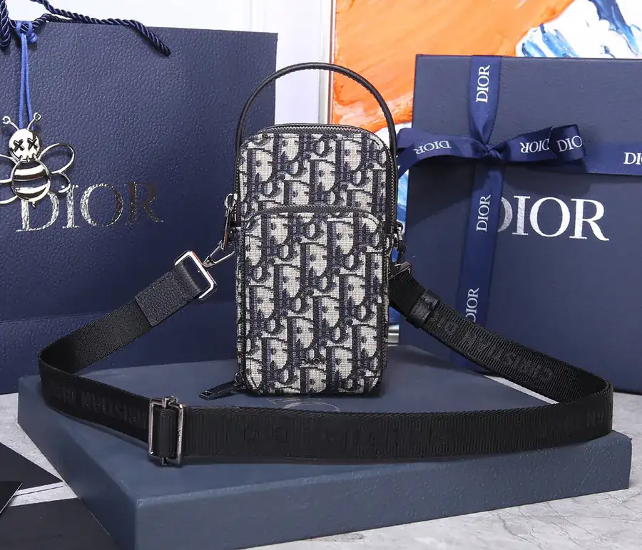 Top Original Oblique Print Bucket Bag with Adjustable Strap