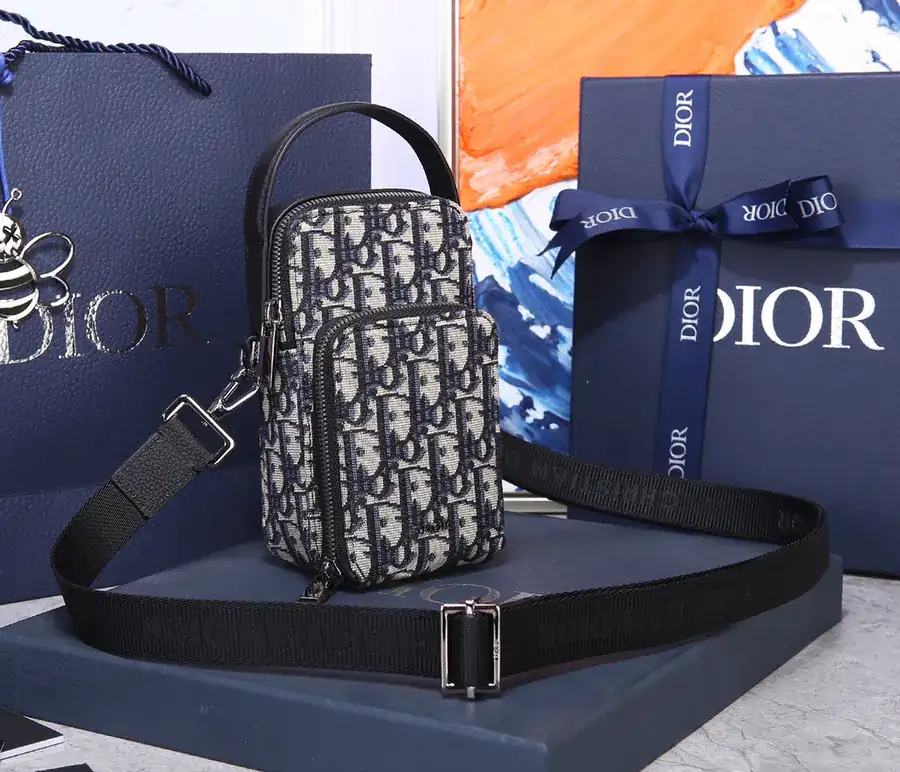 Top Original Oblique Print Bucket Bag with Adjustable Strap
