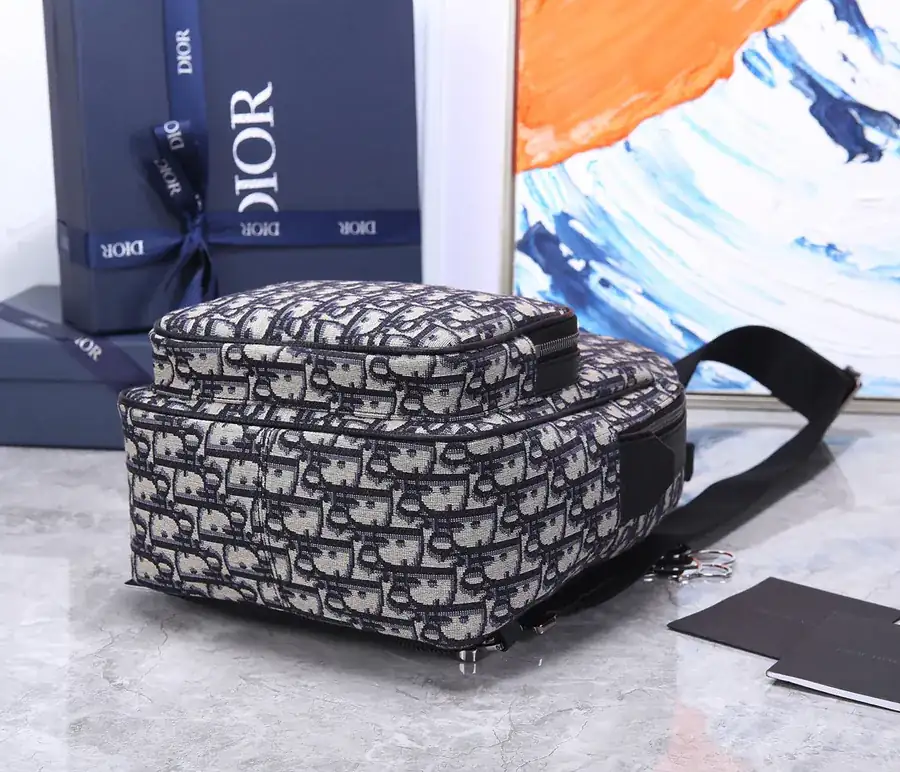 Rider Inspired Oblique Print Crossbody Backpack