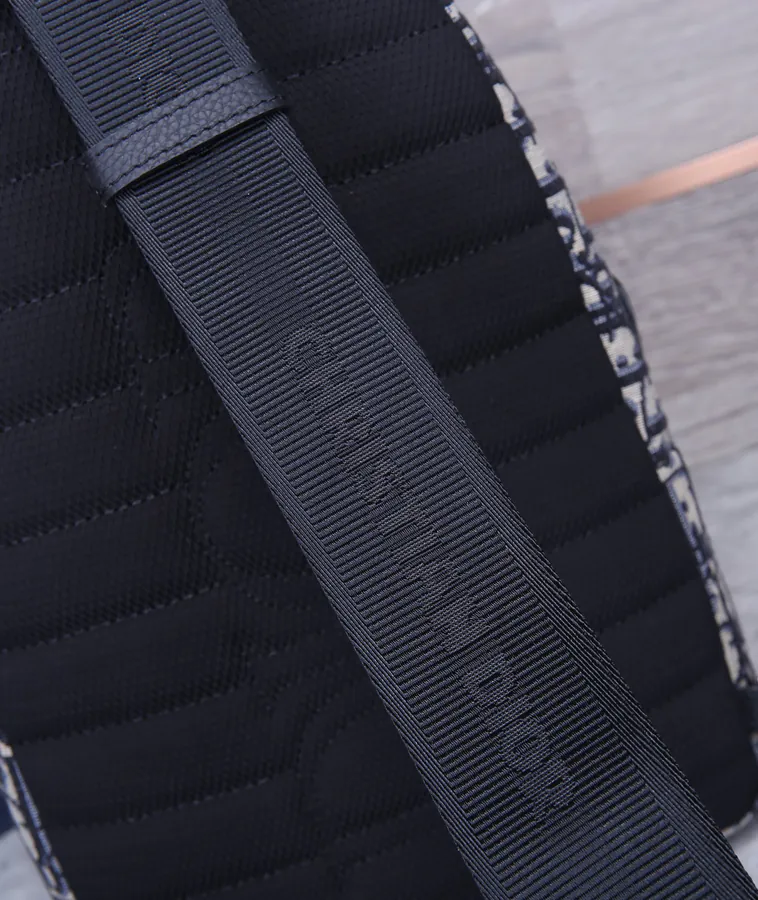 Rider Inspired Oblique Print Crossbody Backpack