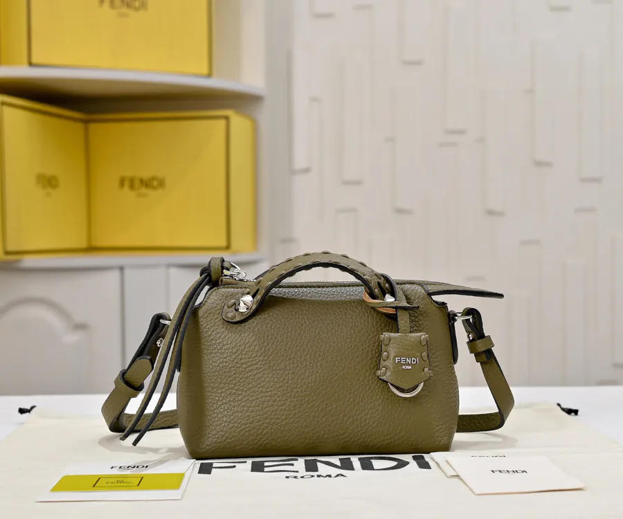 FENDI Boston Tote Classic Monogram Calfskin