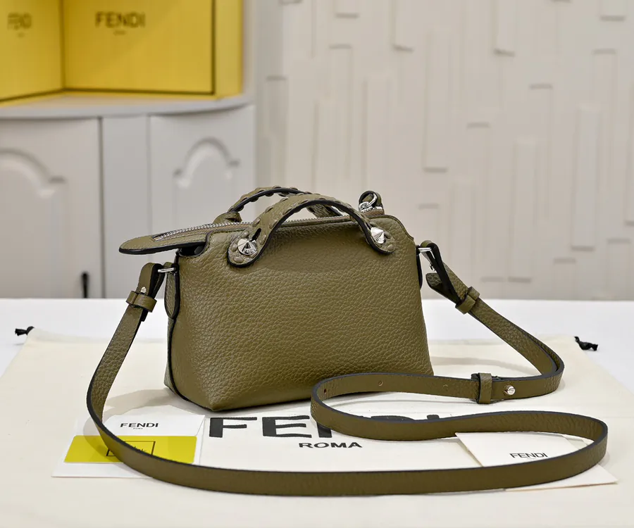 FENDI Boston Tote Classic Monogram Calfskin