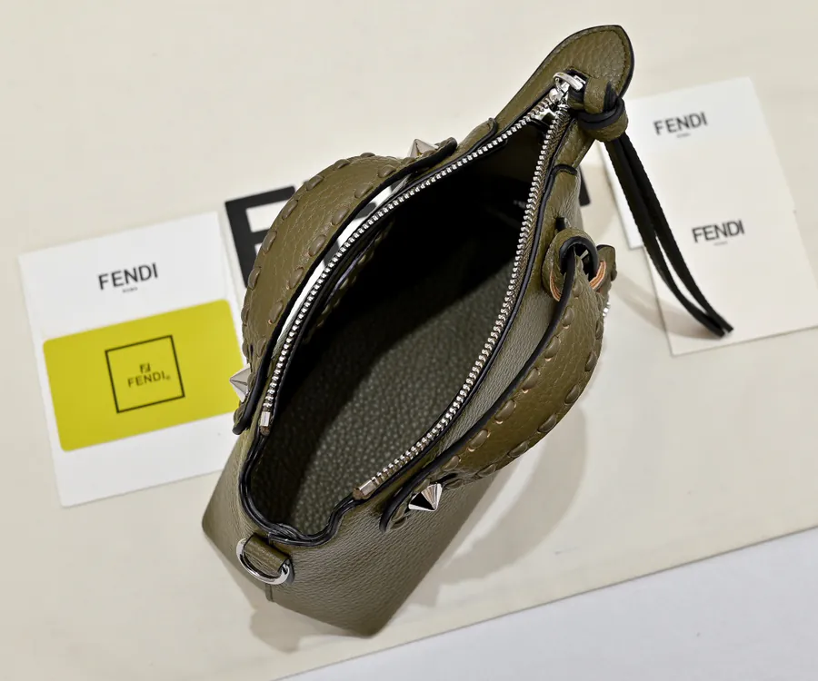 FENDI Boston Tote Classic Monogram Calfskin