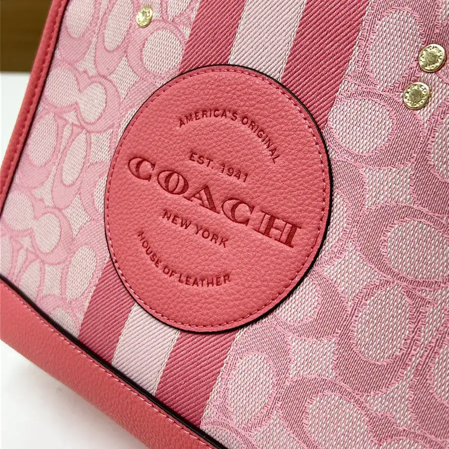 Coach Dempsey Field Tote 22 Ice Blue