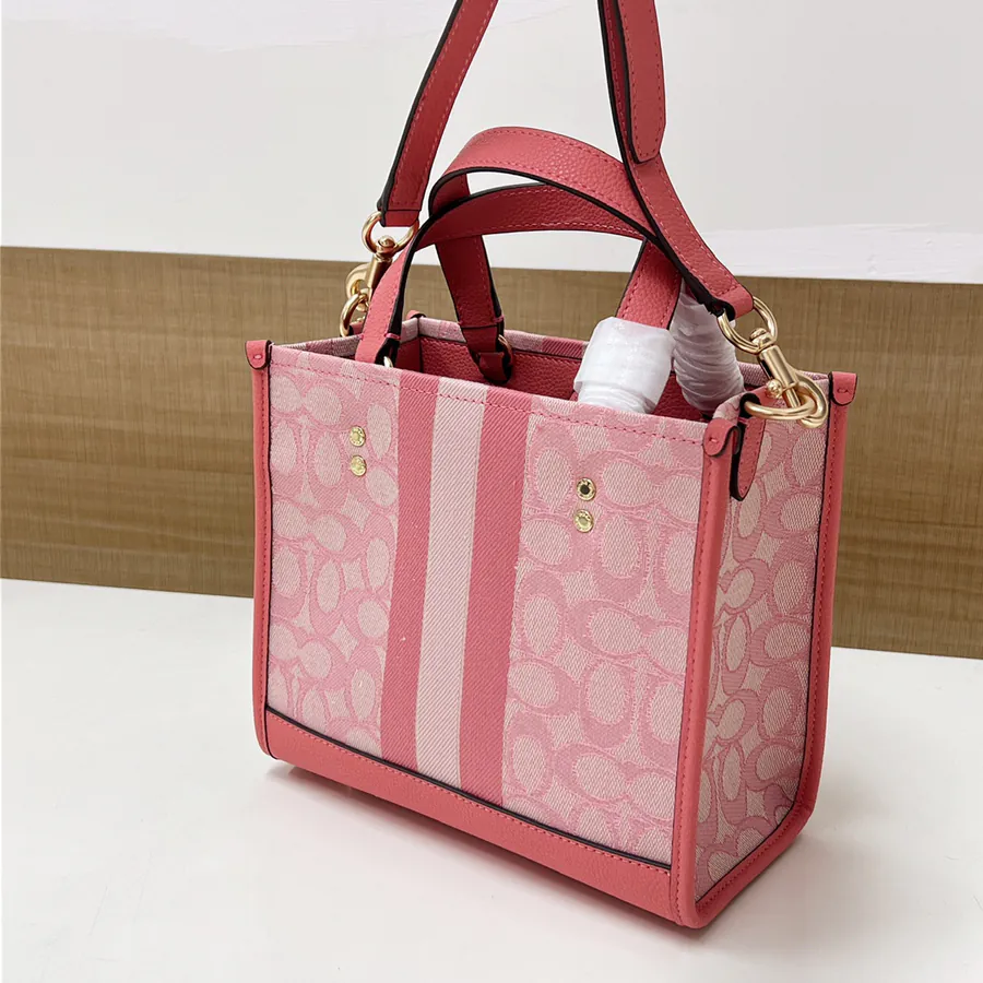 Coach Dempsey Field Tote 22 Ice Blue