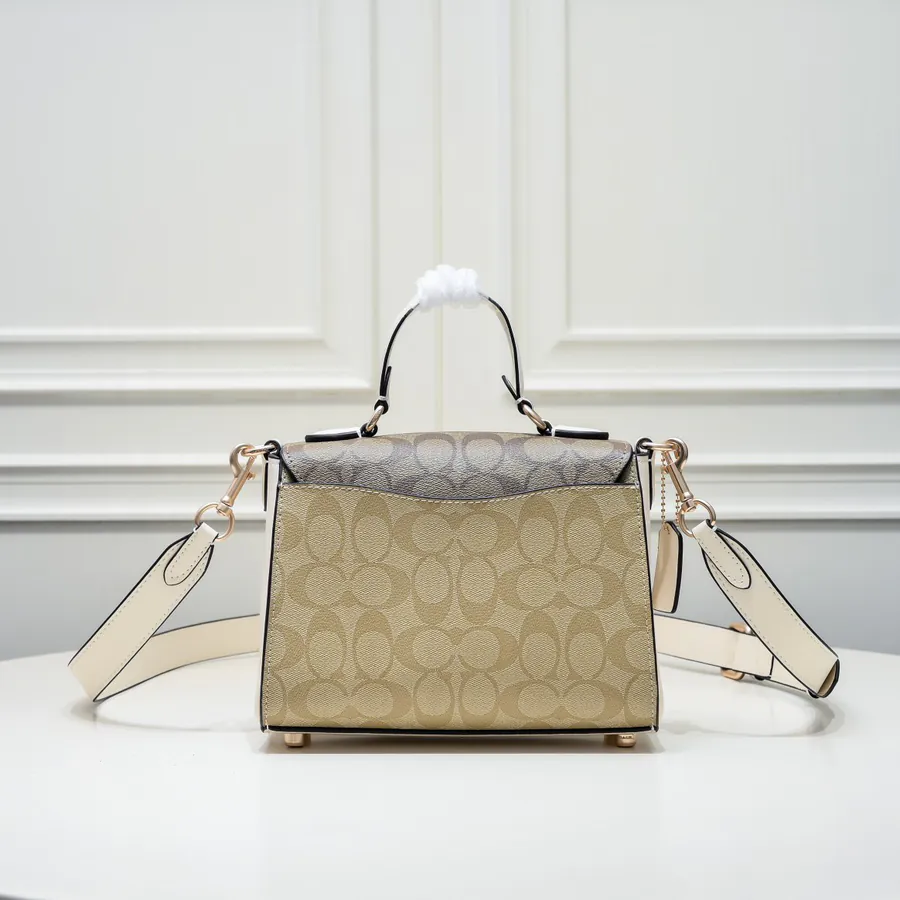 Coach Morgan Briefcase in Popular Latte Check Color
