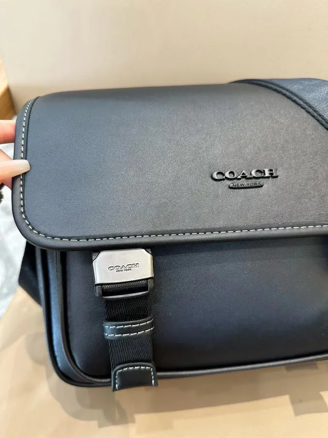 COACH RACER Messenger Bag Classic Monogram Canvas