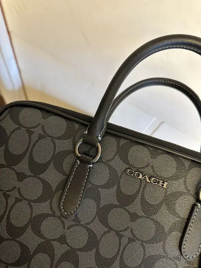 COACH LIAM Compact Briefcase Classic Logo, Premium Material