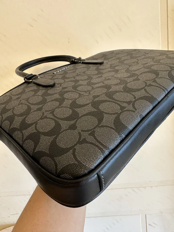 COACH LIAM Compact Briefcase Classic Logo, Premium Material