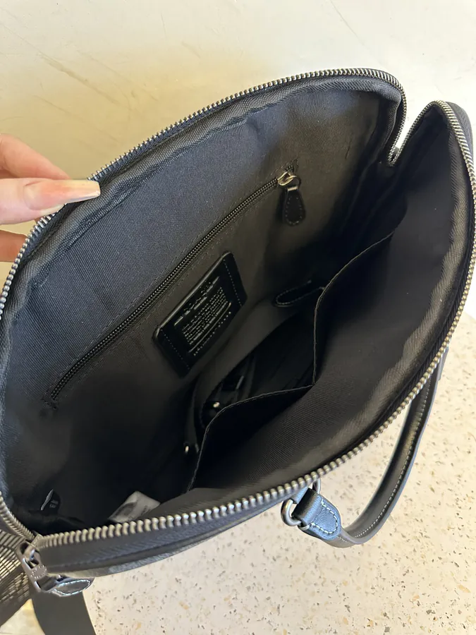 COACH LIAM Compact Briefcase Classic Logo, Premium Material
