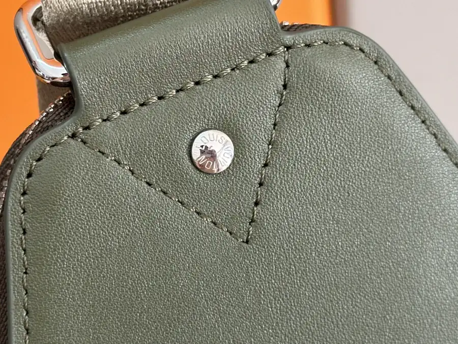 Avenue Shoulder Bag Monogram Macassar Canvas and Leather Trim