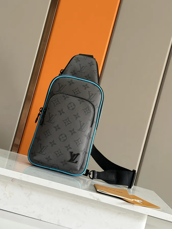 Avenue Tote with Monogram Macassar Canvas and Leather Trim