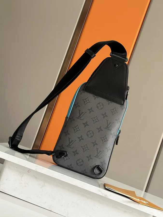 Avenue Tote with Monogram Macassar Canvas and Leather Trim