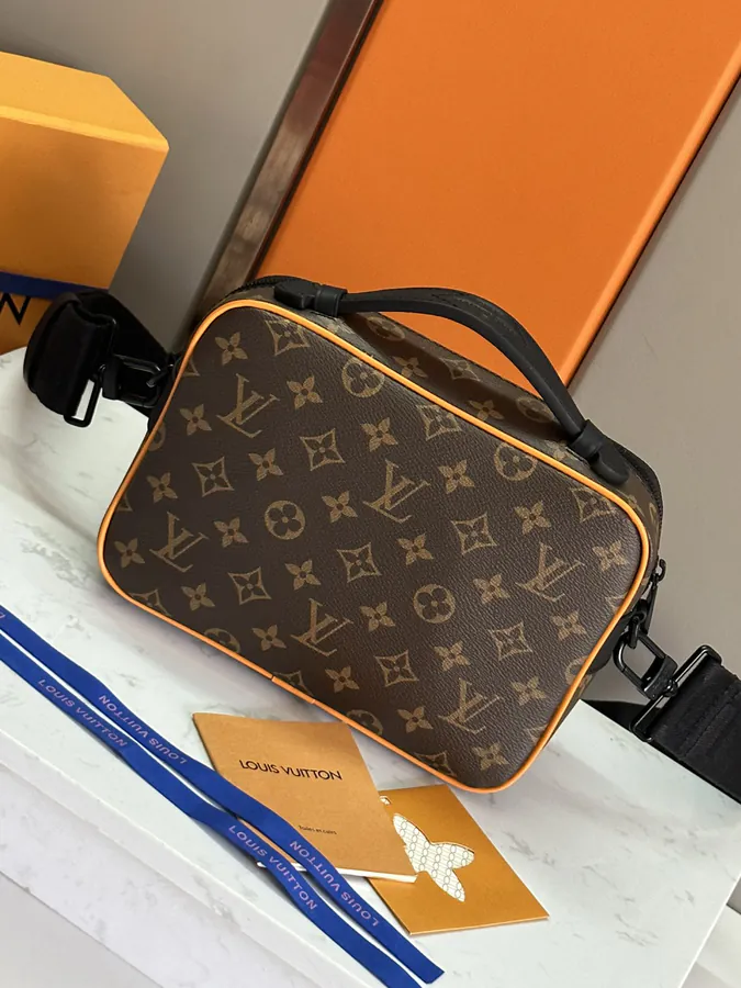 M46688 Monogram Yellow Calfskin Messenger Bag