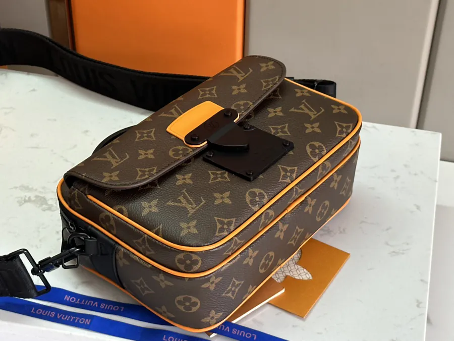 M46688 Monogram Yellow Calfskin Messenger Bag