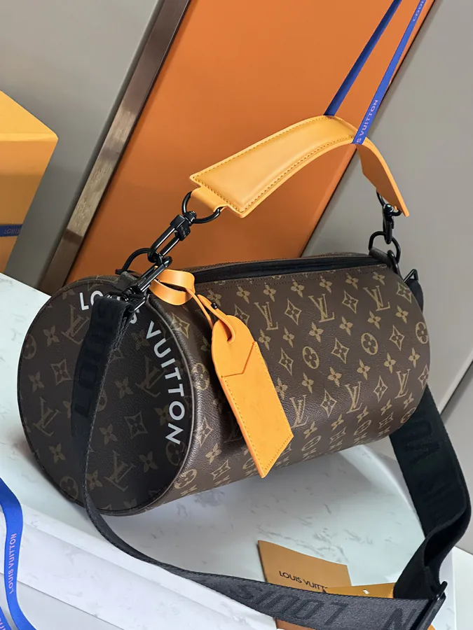 Original Monogram Macassar Soft Polochon Tote with Leather Handles