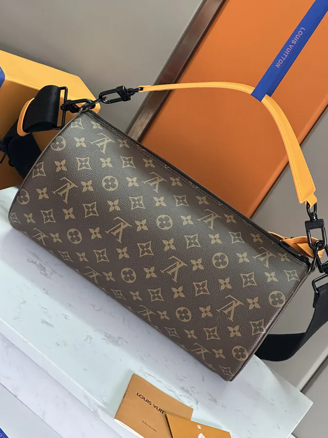 Original Monogram Macassar Soft Polochon Tote with Leather Handles