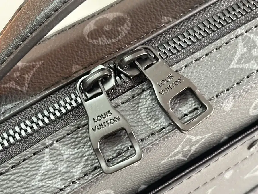 Louis Vuitton Handle Soft Trunk Mini Travel Bag with Leather Trim and Monogram Macassar Canvas