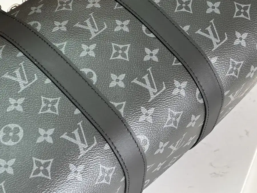 Keepall Bandoulière 35 Handbag with Monogram Eclipse Coated Canvas and Leather Trim
