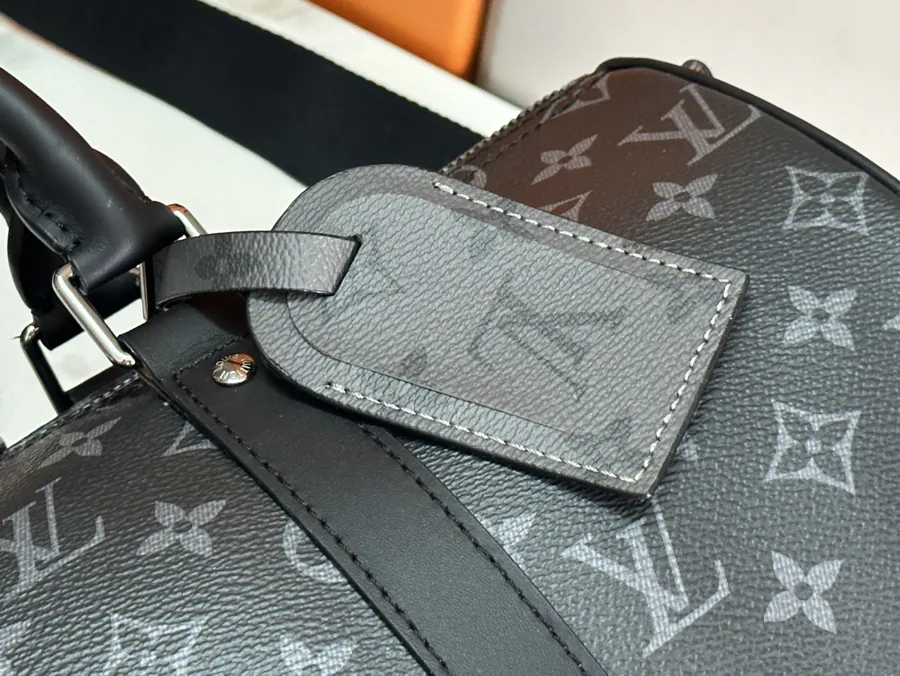 Keepall Bandoulière 35 Handbag with Monogram Eclipse Coated Canvas and Leather Trim