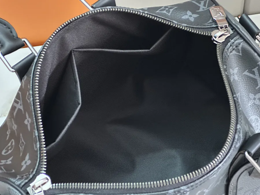 Keepall Bandoulière 35 Handbag with Monogram Eclipse Coated Canvas and Leather Trim