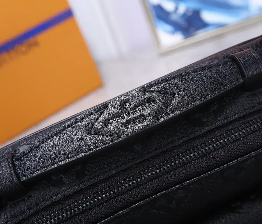 S Lock Courier Bag in Monogram Taurillon Leather