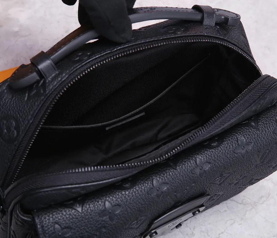 S Lock Courier Bag in Monogram Taurillon Leather