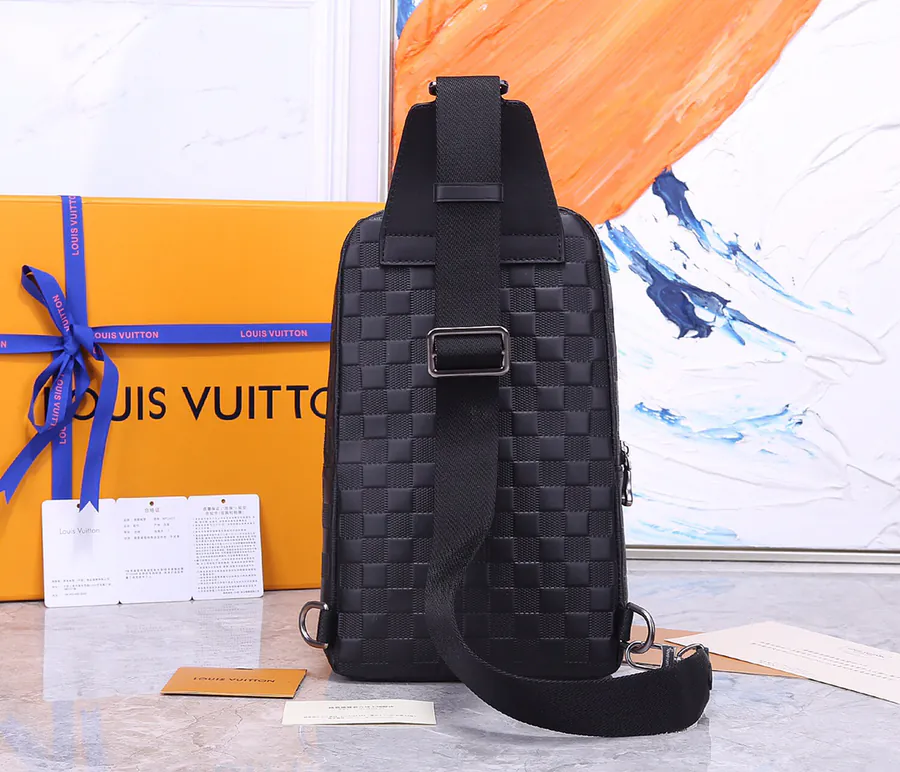 Avenue Shoulder Bag Damier Infini Leather, Sporty and Casual Style