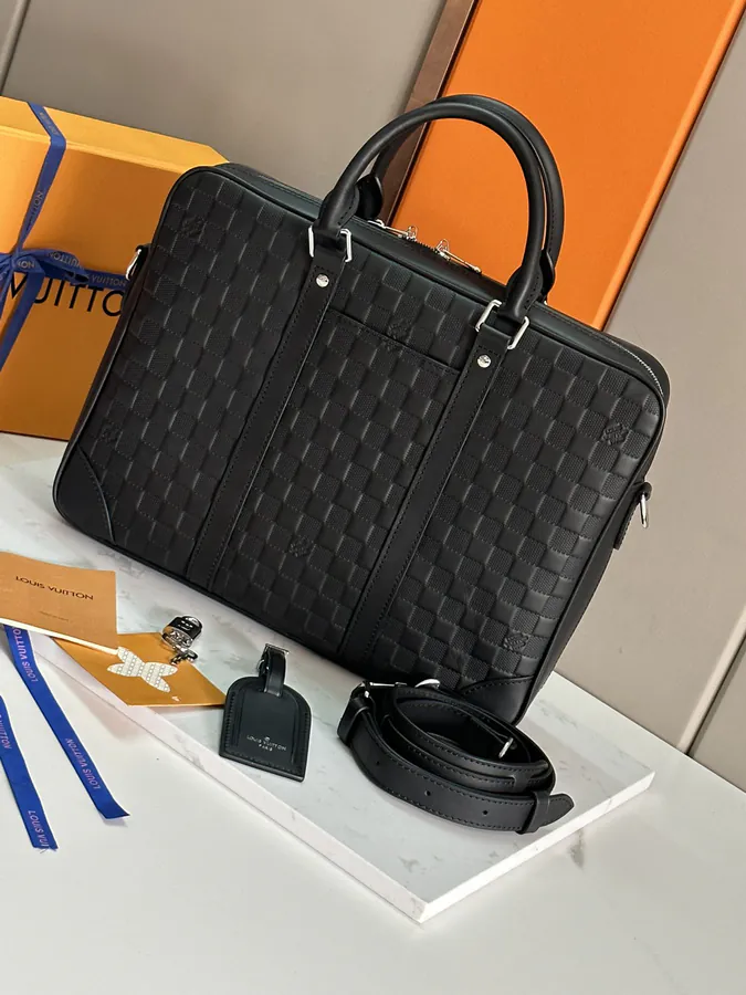 Voyage Small Briefcase in Damier Infini Calfskin