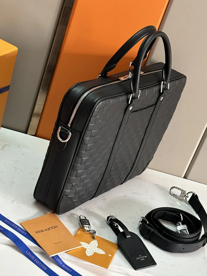 Voyage Small Briefcase in Damier Infini Calfskin