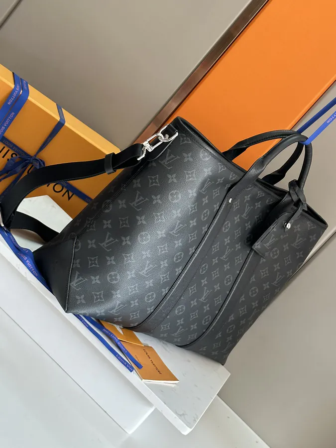 Weekend Tote Handbag in Monogram Canvas and Taïga Leather