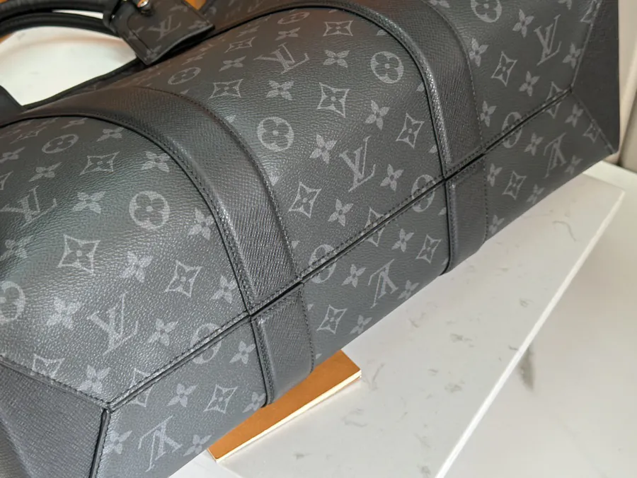 Weekend Tote Handbag in Monogram Canvas and Taïga Leather