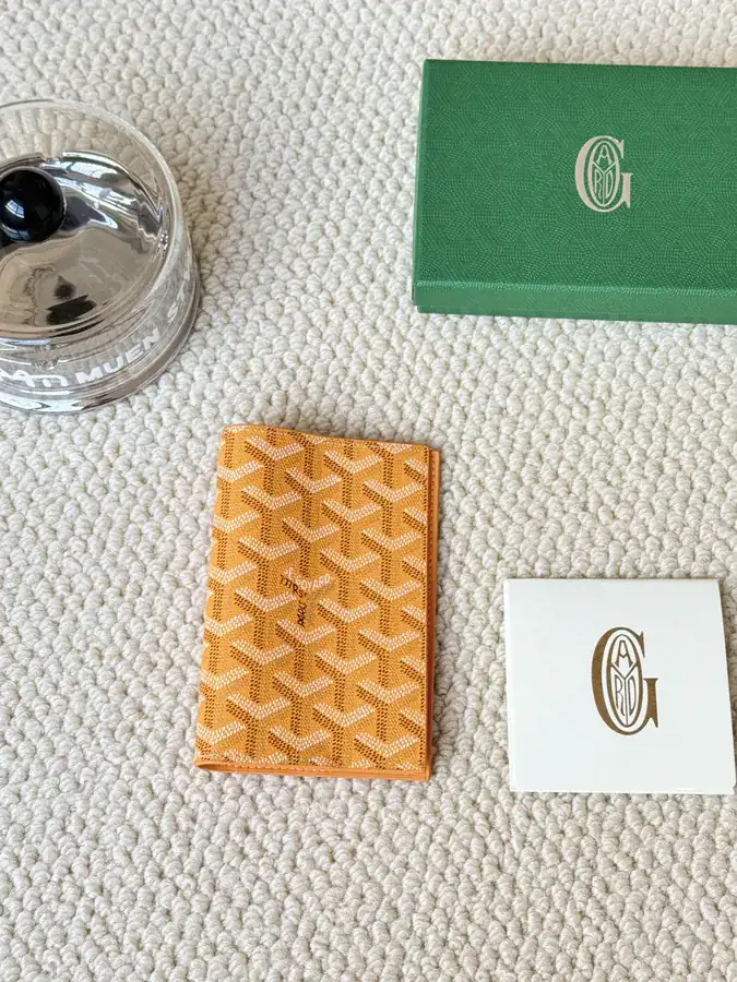 Goyard Passport Holder in Goyardine Canvas & Vauzelles Calfskin