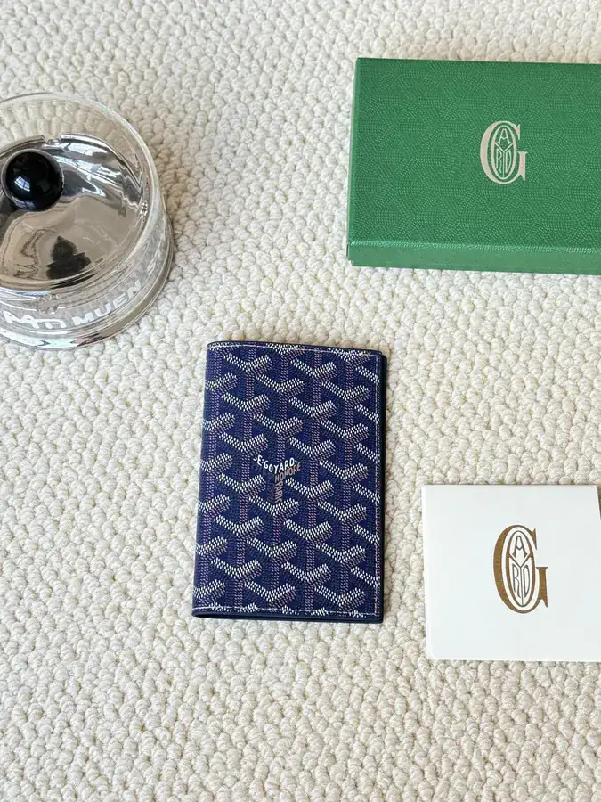 Goyard Passport Holder in Goyardine Canvas & Vauzelles Calfskin