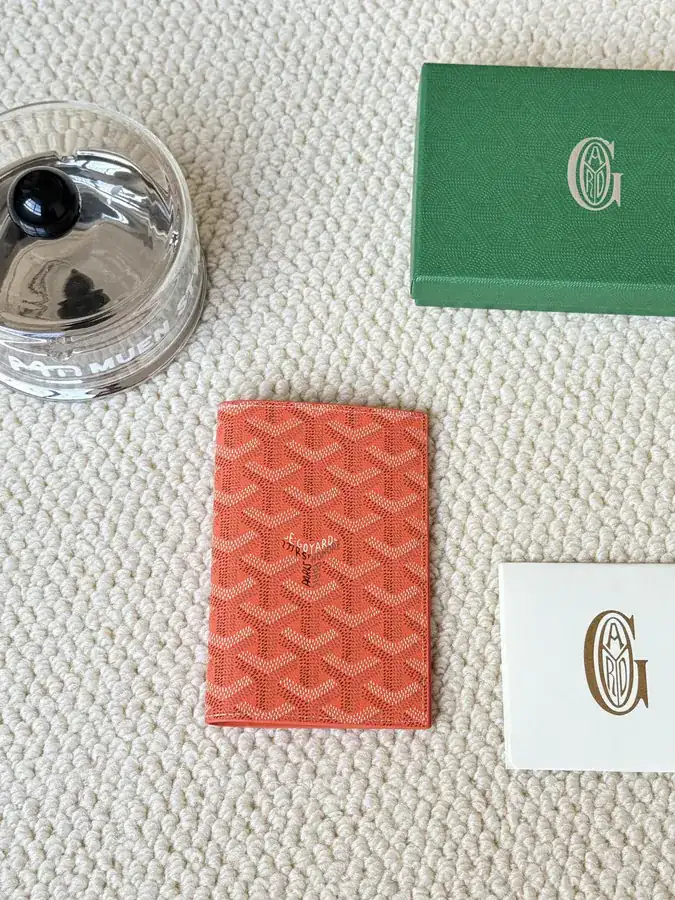 Goyard Passport Holder in Goyardine Canvas & Vauzelles Calfskin