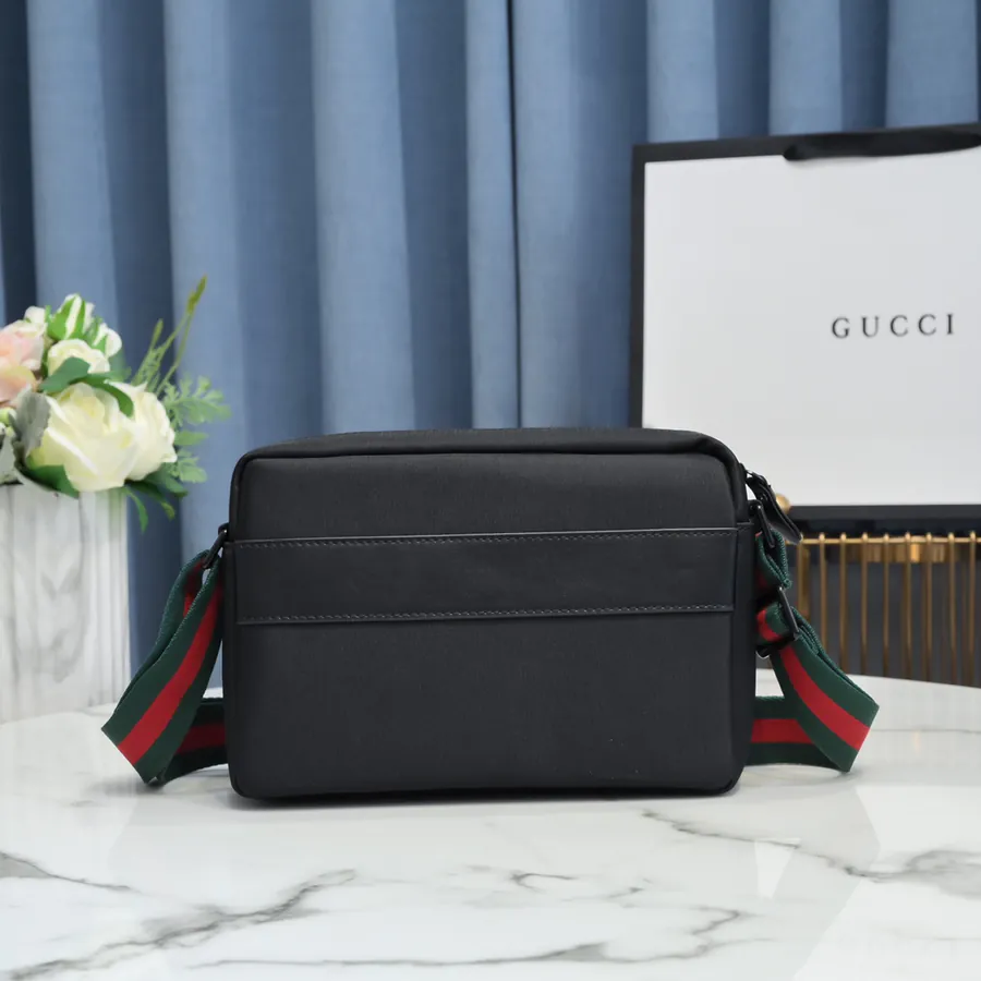 Gucci New Crossbody Bag with Premium Leather and Waterproof Oxford Fabric
