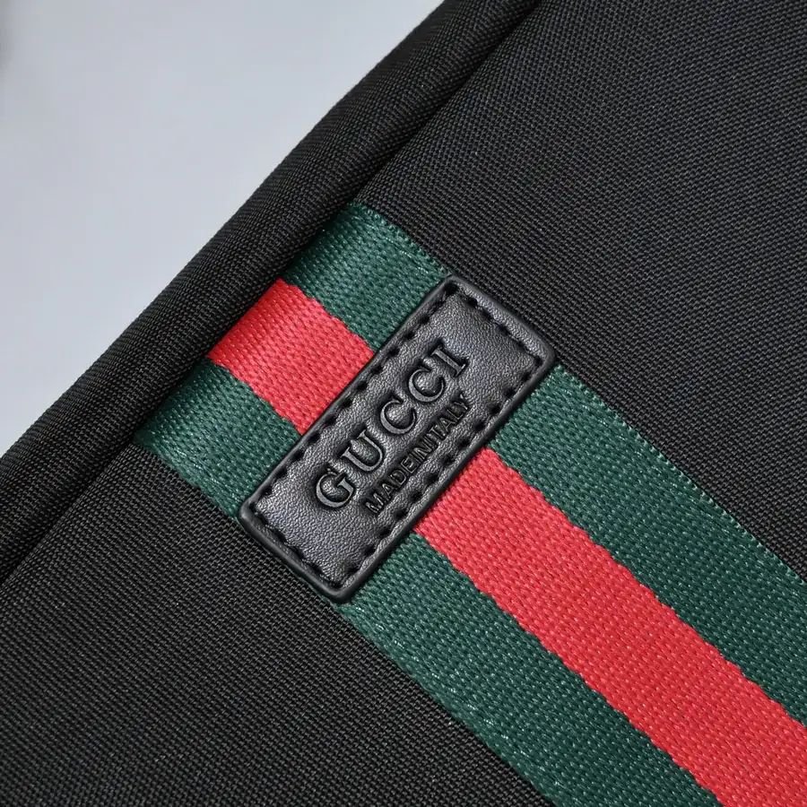 Gucci New Crossbody Bag with Premium Leather and Water Resistant Oxford Fabric