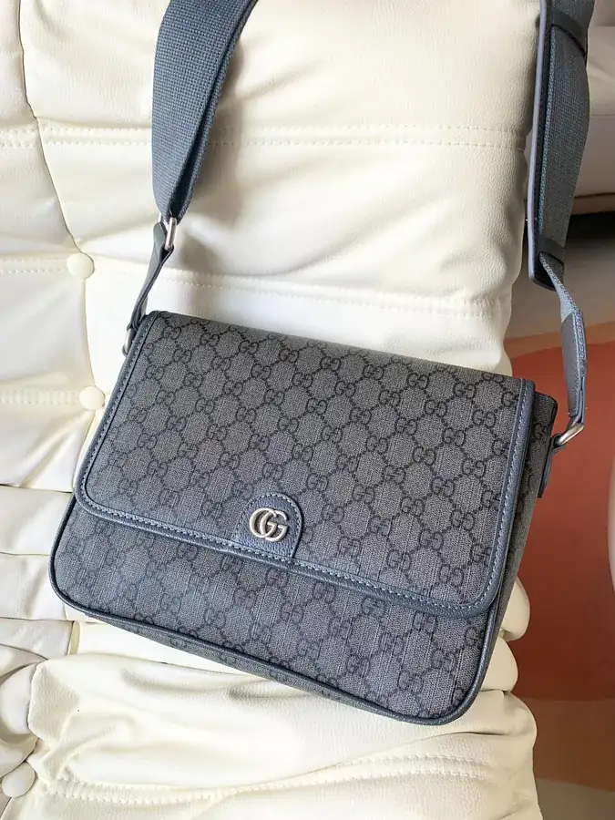 Gucci New Crossbody Bag Premium Calfskin and PVC Pattern