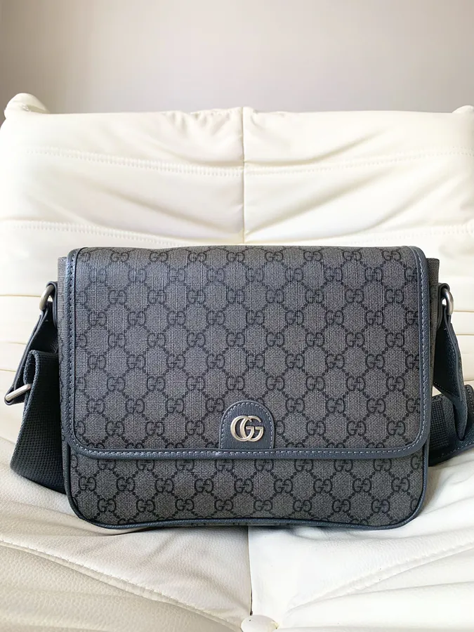 Gucci New Crossbody Bag Premium Calfskin and PVC Pattern