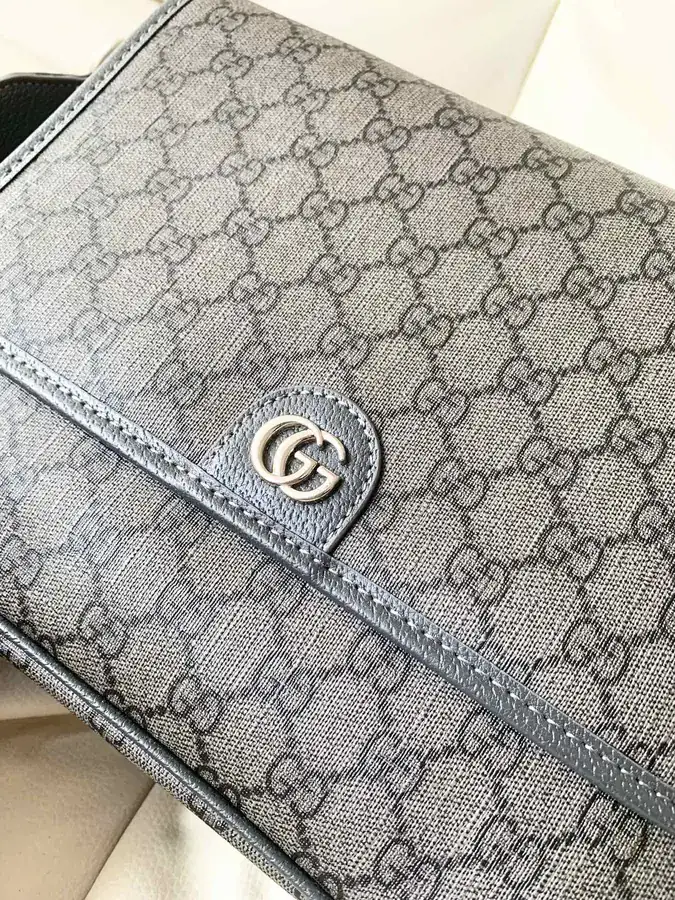 Gucci New Crossbody Bag Premium Calfskin and PVC Pattern
