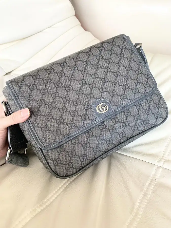 Gucci New Crossbody Bag Premium Calfskin and PVC Pattern