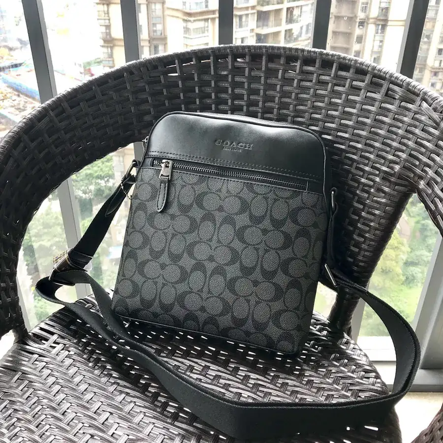 Coach 73336 Classic PVC and Leather Men's Shoulder Bag