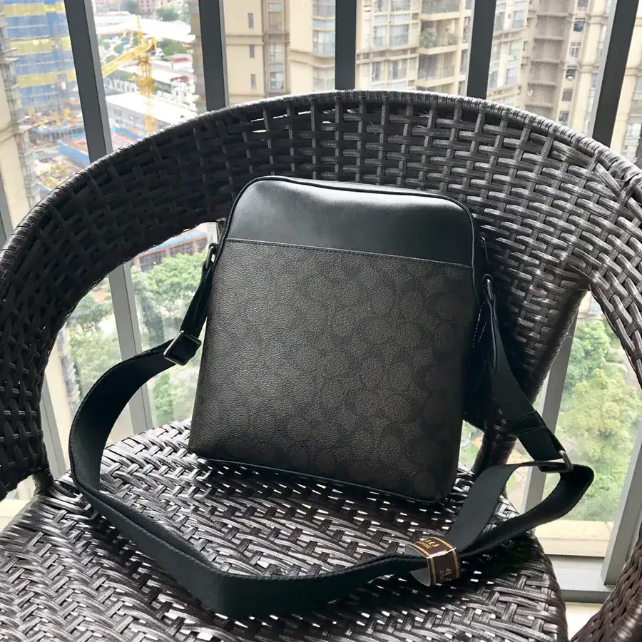 Coach 73336 Classic PVC and Calfskin Men's Shoulder Bag