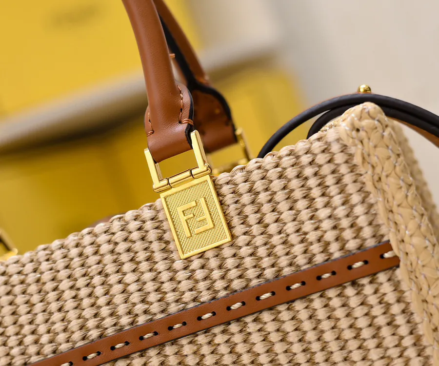 Sunshine Tote Bag Medium Size, Grass Basket Shopping Bag