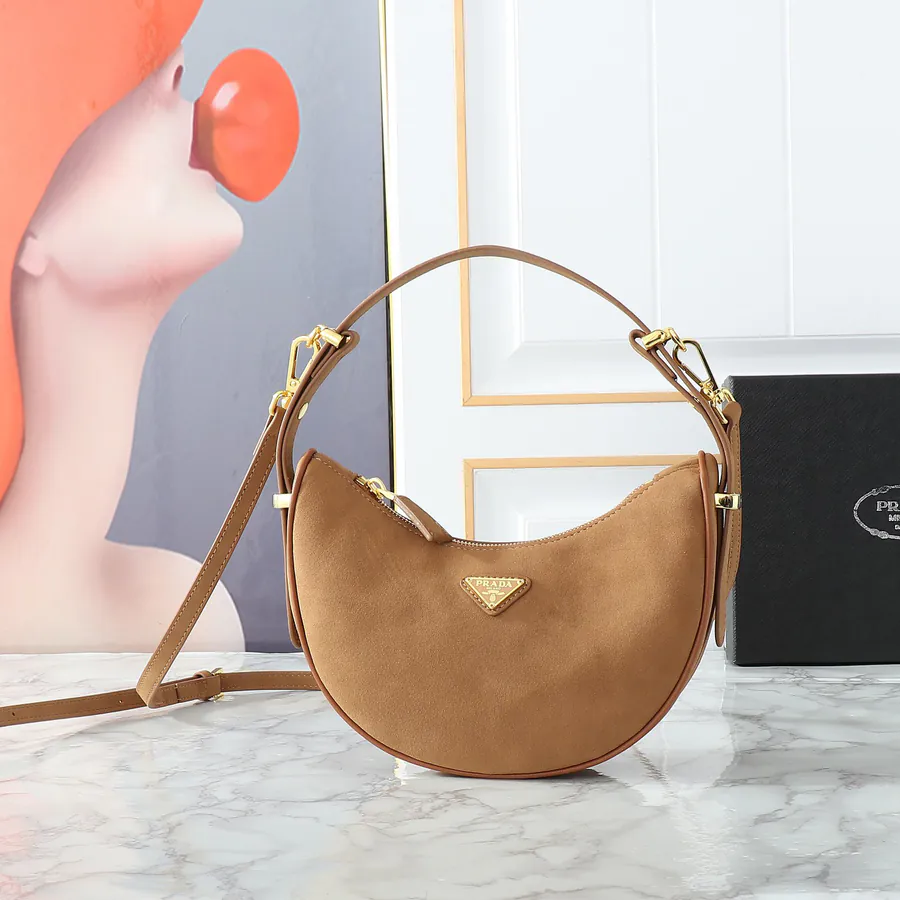 New Moon Handbag in 1BC194 Faux Suede