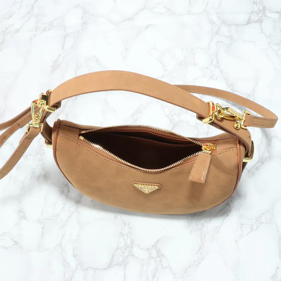 New Moon Handbag in 1BC194 Faux Suede