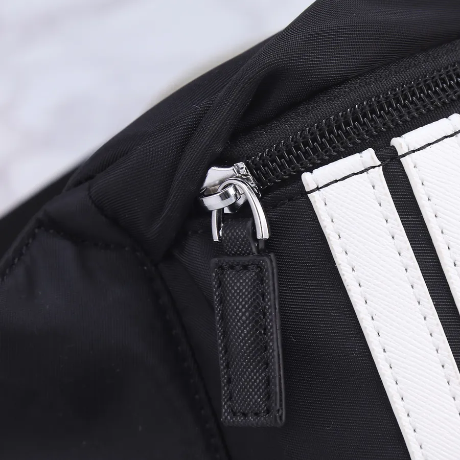 Ad and Pd Collaboration Waist Bag with Saffiano Leather and Re Nylon