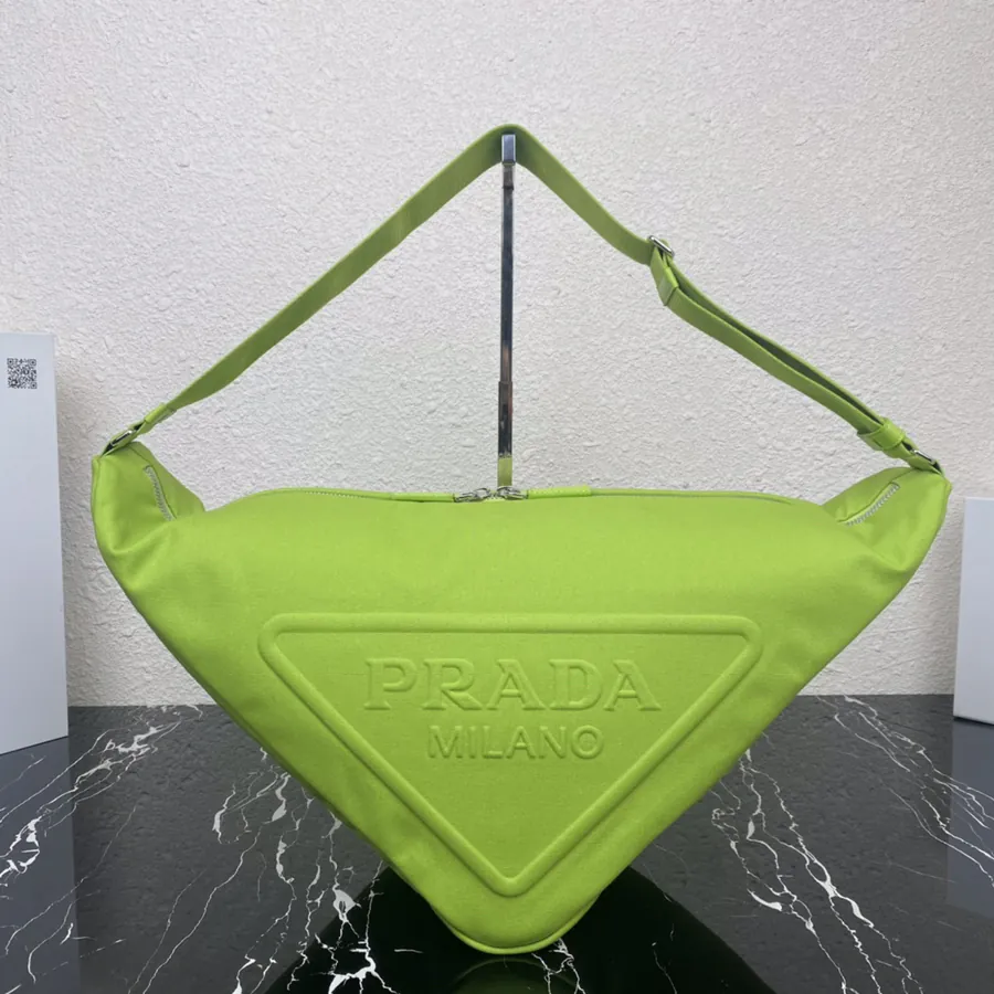 Top Original Large Triangular Canvas Crossbody Bag